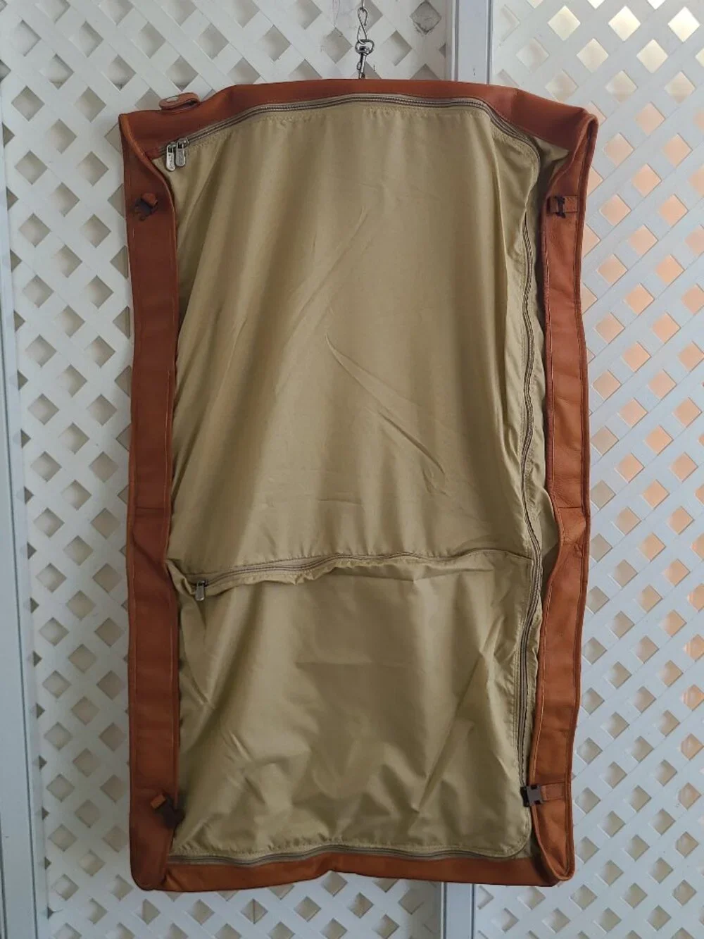 Piel Leather 9428-SDL Elite Garment Bag Saddle